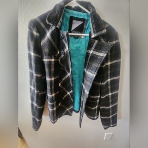 Volcom Plaid peacoat Size M